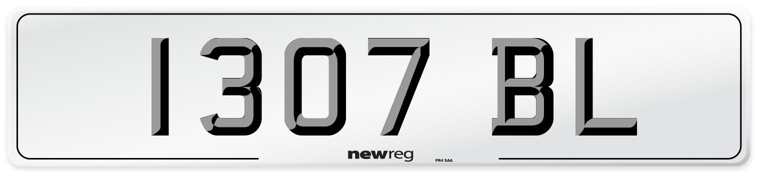 1307 BL Number Plate from New Reg